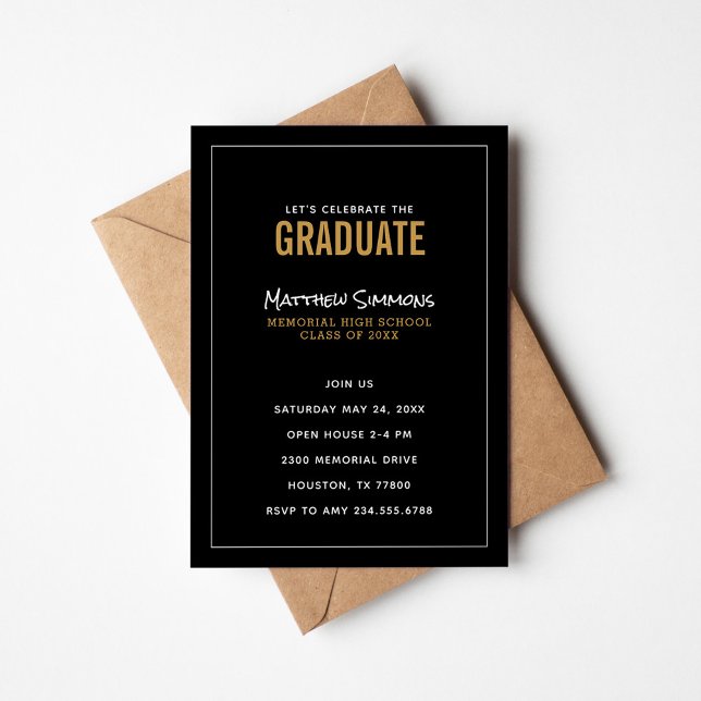 Modern Graduate Graduation Party Invitation (Creator Uploaded)
