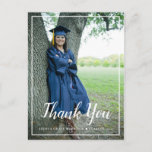 Modern Graduate Graduation Photo Thank You Postcard
