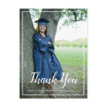 Modern Graduate Graduation Photo Thank You Postcard Modern Graduate Graduation Photo Thank You Postcard