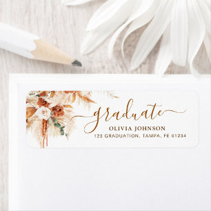 Modern Graduate Graduation Return Address Label