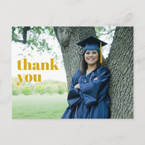 Modern Graduate Graduation Thank You Postcard