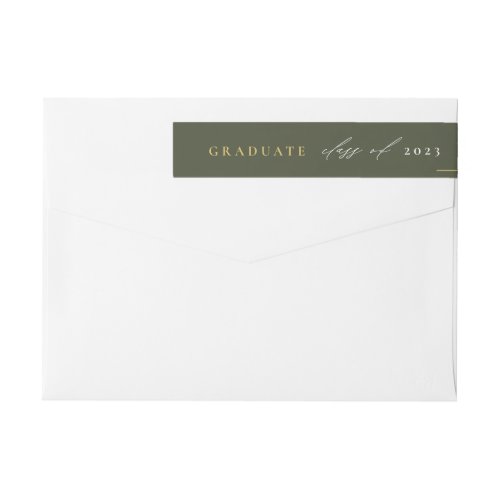 Modern Graduate Green Wrap Around Label