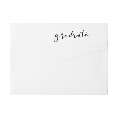 Modern Graduate Handwritten Minimal Wrap Around Label
