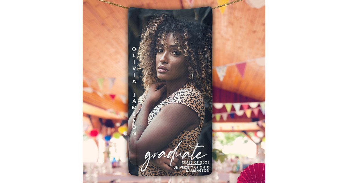 Modern Graduate Handwritten Script | Photo Banner | Zazzle