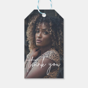 Modern Graduate Handwritten Script Photo Gift Tags