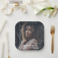 Modern Graduate Handwritten Script | Photo Paper Plates | Zazzle