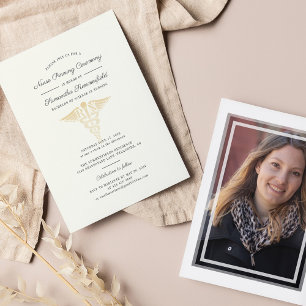 Modern Graduate Nurse Pinning Ceremony Invitation