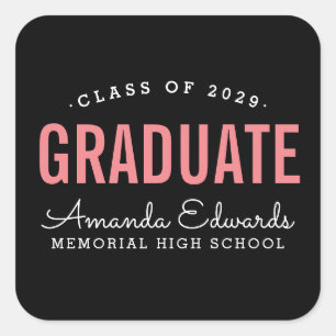 Modern Graduate Personalized Graduation Stickers