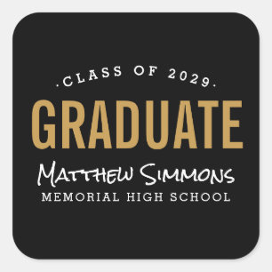 Modern Graduate Personalized Graduation Stickers