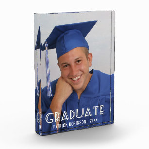 Modern Graduate Personalized Vertical Photo Block