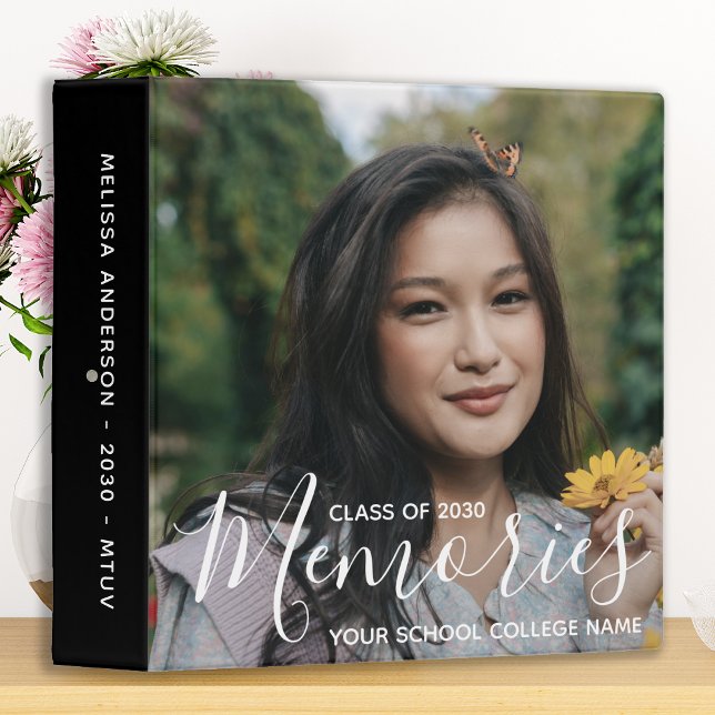 Modern Graduate Photo Album Graduation Memories  3 Ring Binder (Creator Uploaded)