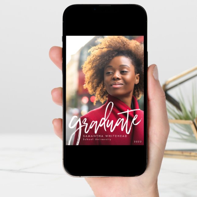Modern Graduate Photo Announcement Card 2022 (Front Digital)