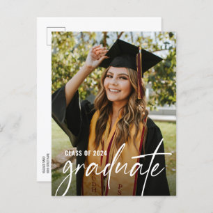 Modern Graduate Photo Bachelor of Science Invite