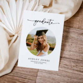 Modern Graduate Photo Graduation Announcement