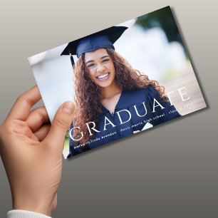 Modern Graduate Photo Graduation Announcement