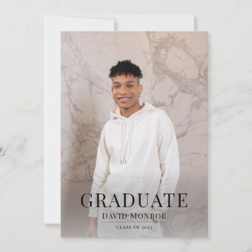 Modern Graduate Photo Graduation Announcement