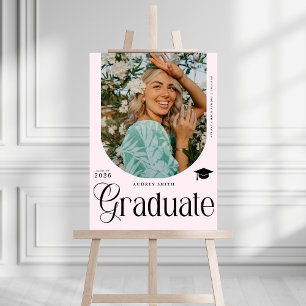 Modern Graduate Photo Graduation Arch Pink Foam Board