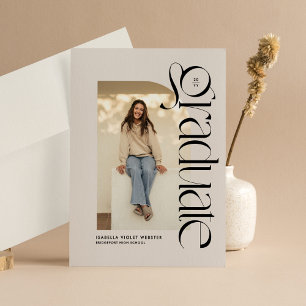 Modern graduate photo graduation invitation