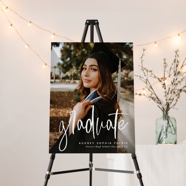 Modern graduate photo graduation party foam board (In Situ (Stand))