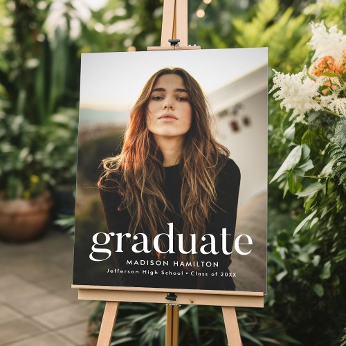 Modern Graduate Photo Graduation Party Sign