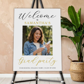Modern Graduate Photo Graduation Party Welcome Foam Board