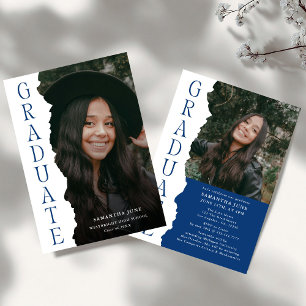 Modern Graduate Photo Magazine Graduation Party  Invitation