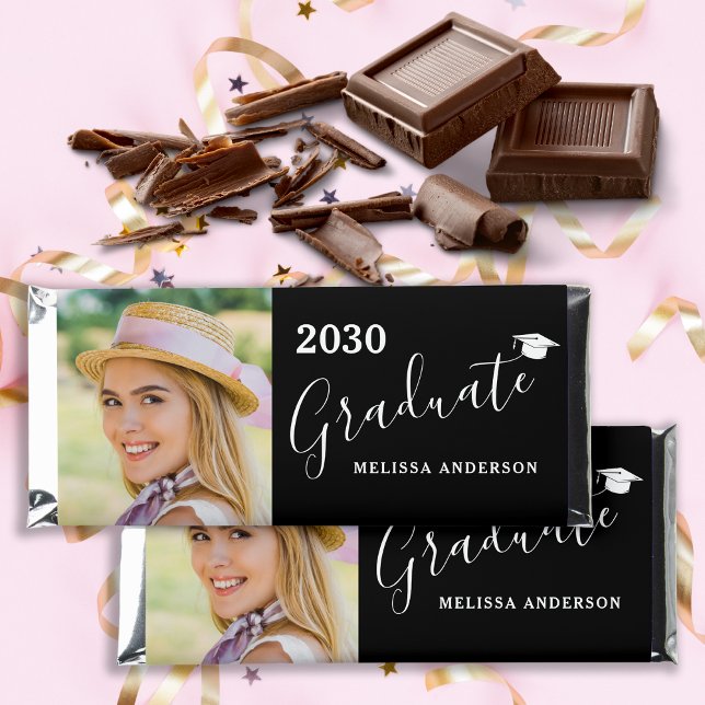 Modern Graduate Photo Personalized Graduation Hers Hershey Bar Favors (Creator Uploaded)