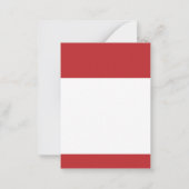 Modern Graduate Red White Simple Graduation Note Card (Back)