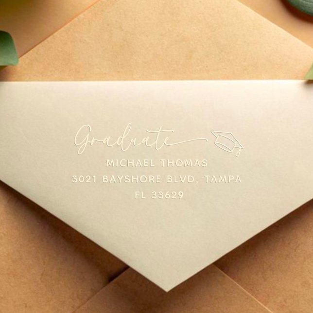 Modern Graduate Return Address Embosser (Creator Uploaded)