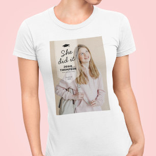 Modern Graduate Sash Photo Graduation Tri-Blend Shirt