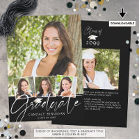 Modern Graduate Script 5 Photos Black White