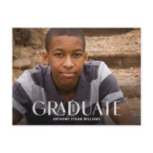 Modern Graduate Silver Overlay Photo Graduation