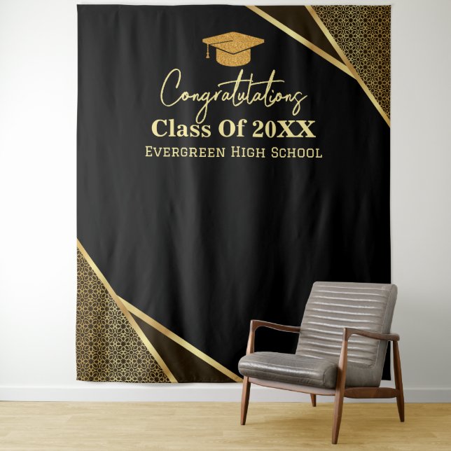 Modern Graduates Graduation Photo Booth Backdrop (In Situ)