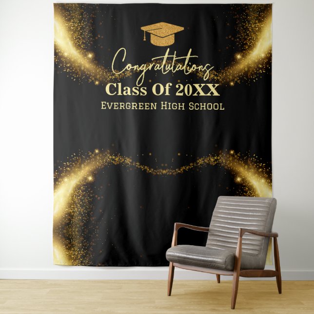 Modern Graduates Graduation Photo Booth Backdrop (In Situ)