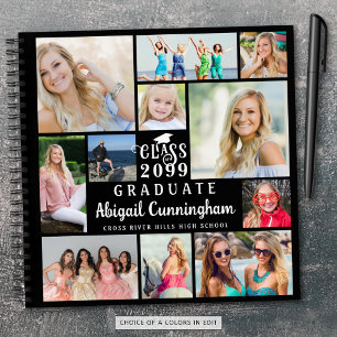 Modern Graduation 11 Photo Collage Guestbook Notebook