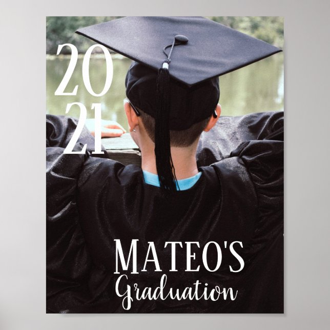 Modern Graduation 2021 Photo Poster (Front)