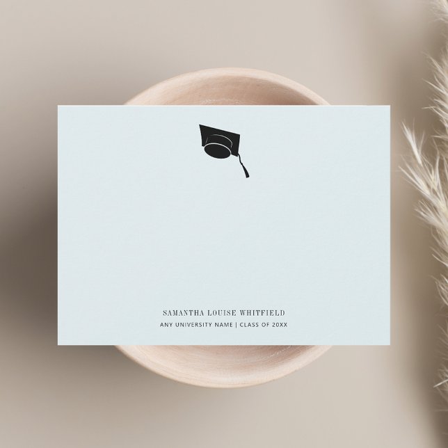 Modern Graduation 2025 Classic Grad Cap Thank You Card (Modern Graduation 2025 Classic Grad Cap Thank You Card)