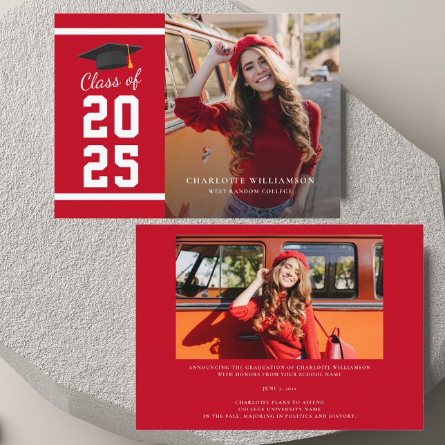 Modern Graduation 2025 Photo Grad Announcement (Modern Graduation 2025 Photo Grad Announcement)