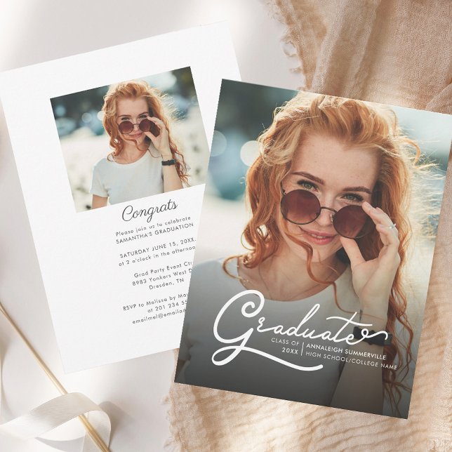 Modern Graduation 2025 Photo Party Invitation (Modern Graduation 2025 Photo Party Invitation)