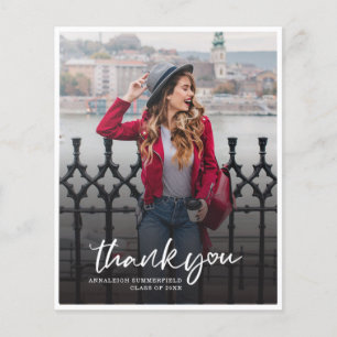 Modern Graduation 2025 Photo Thank You Card