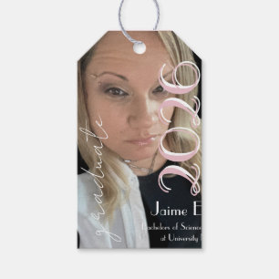Modern Graduation 2026 Light Pink Photo Magnet Gift Tags