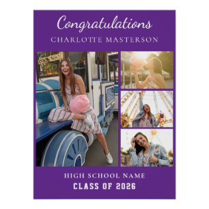 Modern Graduation 2026 Photo Collage Poster