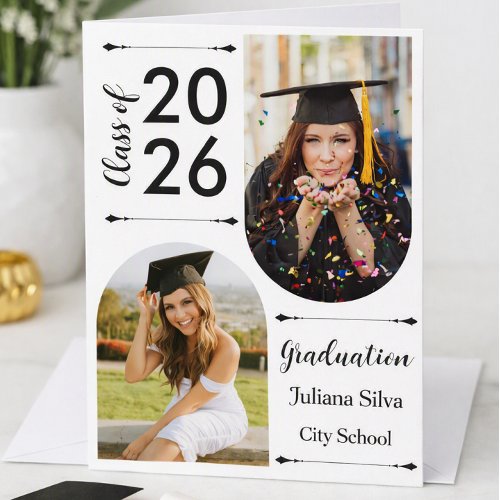 Modern Graduation Announcement card