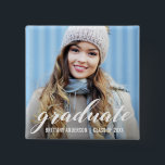Modern Graduation Announcement | Graduate Photo Button<br><div class="desc">Modern Graduation Announcement | Graduate Photo Button</div>