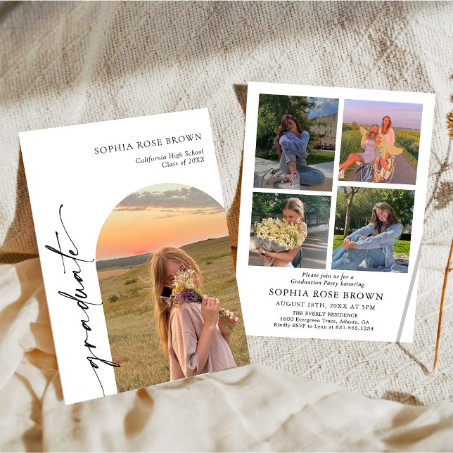 Modern Graduation Announcement Invitation (Creator Uploaded)