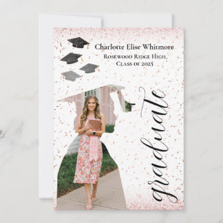 Modern Graduation Announcement Invite | Grad Photo