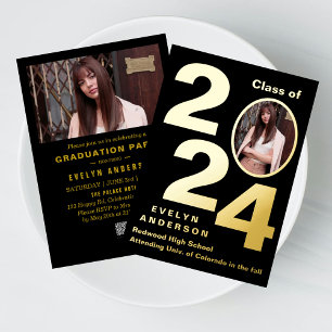 Modern Graduation Announcement & Party Invitation