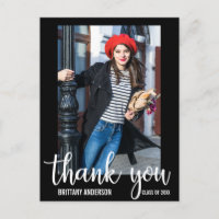 Modern Graduation Announcement WB (Blank Back)
