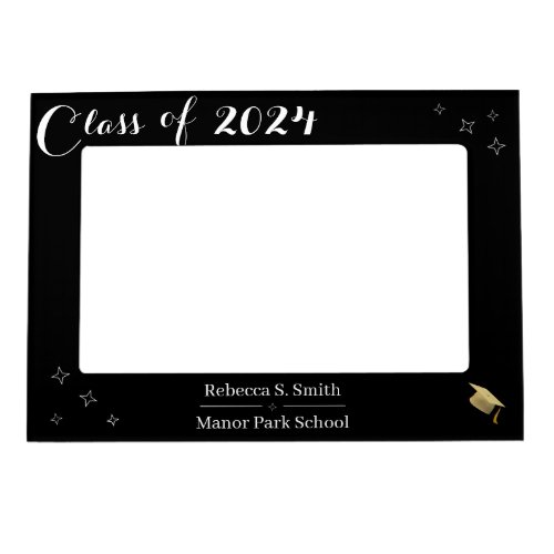 Modern Graduation black Photo Frame 