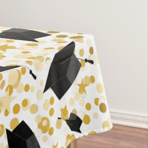 Modern Graduation Black Tassel Cap Tablecloth